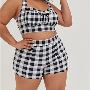 Torrid swim shorts gingham- plus size 1X